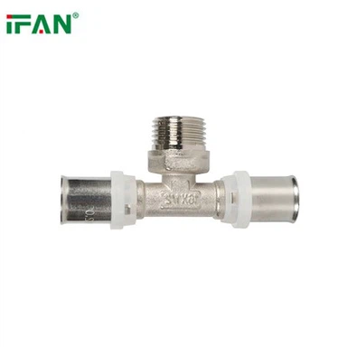 Guruch PEX press tee armaturalari